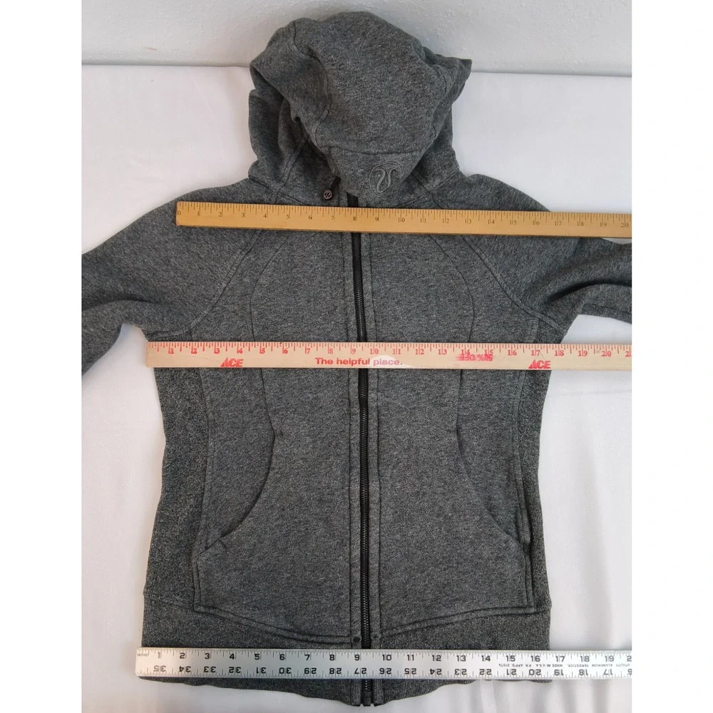 Lululemon Scuba Women's 6 Heathered Gray Full Zip Hoody #W5226